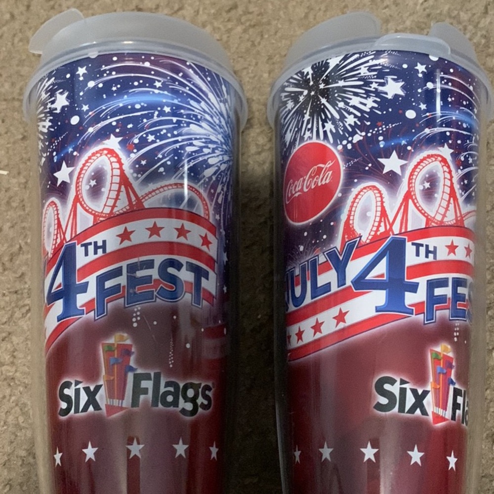 Six Flags Refillable Cups